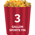3 Gallon Sports Popcorn Tin