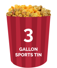 3 Gallon Sports Popcorn Tin